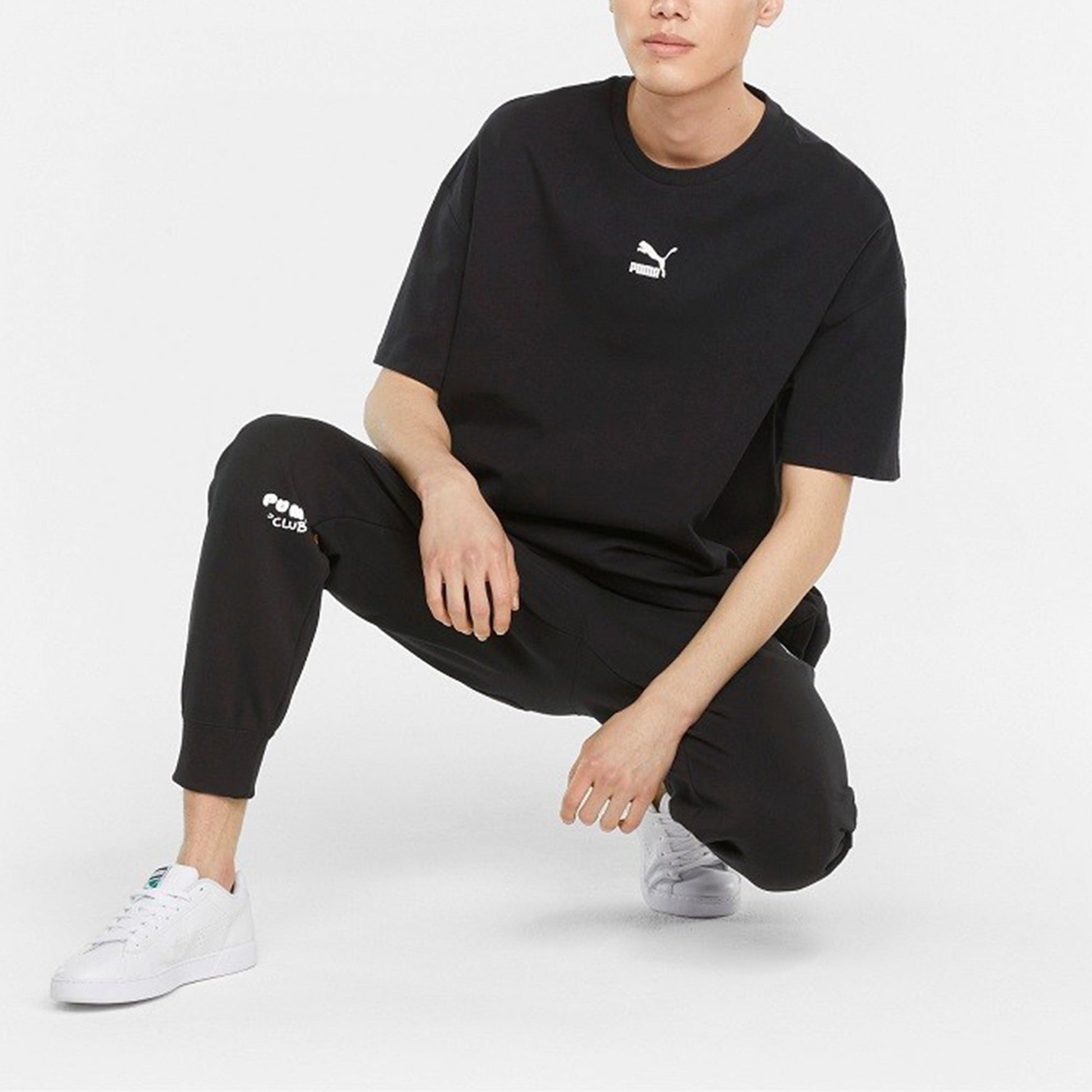 PUMA Logo Club Sweatpants 'Black' 533202-01