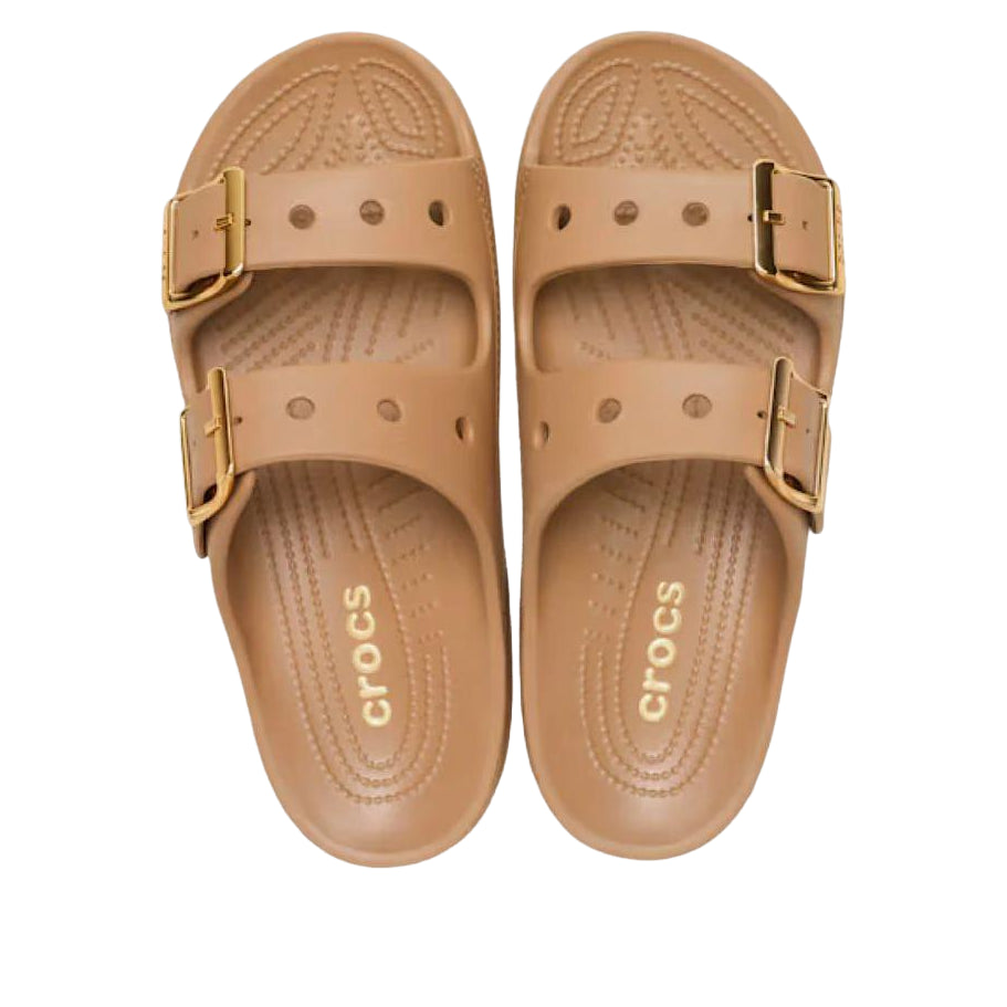 (WMNS) Crocs Metallic Buckle Saturday Sandal 'Sepia' 213316-2EY