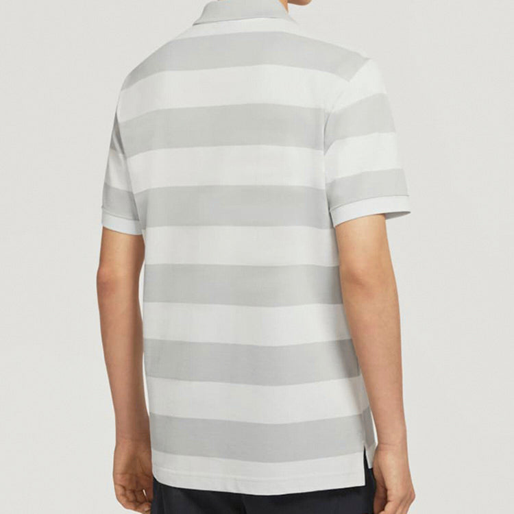 Nike Sportswear Heritage Stripe Colorblock Short Sleeve Polo Shirt Gray / Yellow CU4433-028