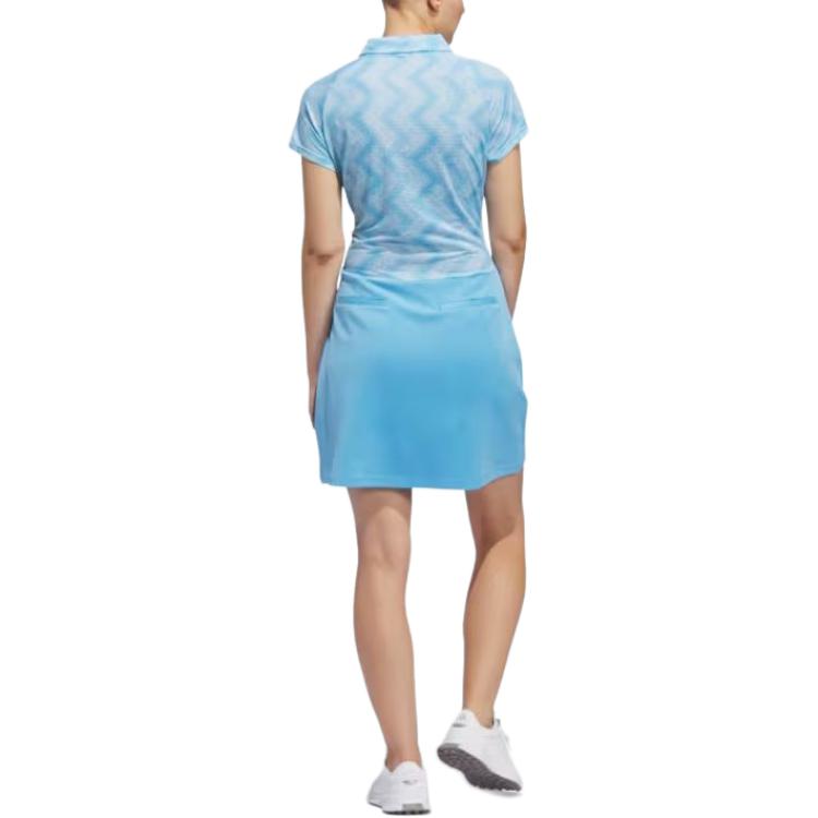 (WMNS) adidas Ultimate365 Short Sleeve Dress Asia Sizing 'Light Blue' IN9914