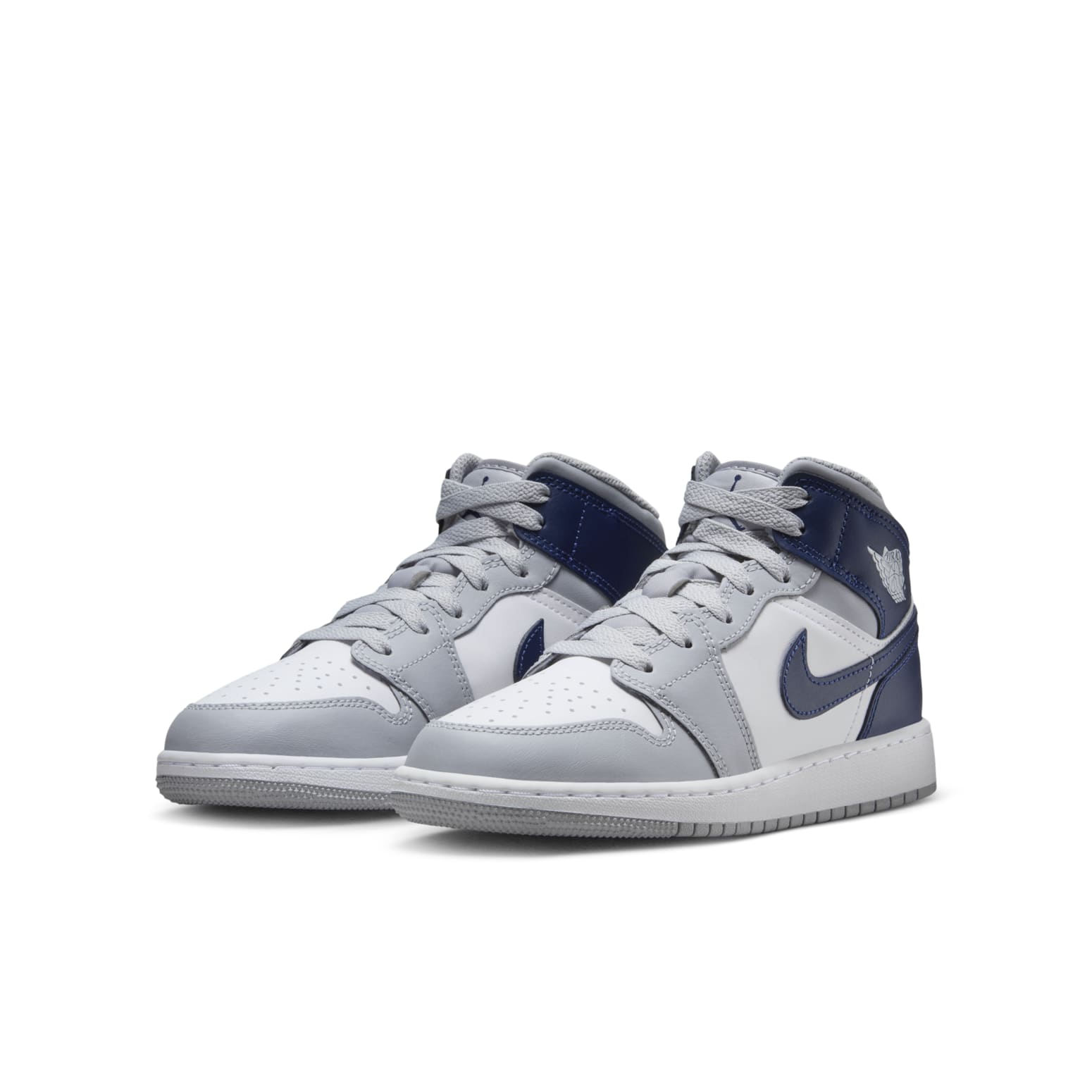 (GS) Air Jordan 1 Mid 'Wolf Grey Midnight Navy' DQ8423-104