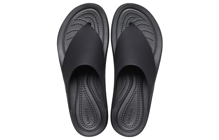 (WMNS) Crocs Brooklyn Flip 'Black' 208727-001