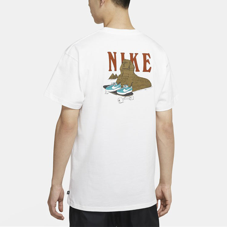 Nike SB Back Skateboard Round Neck Short Sleeve White DD8914-100