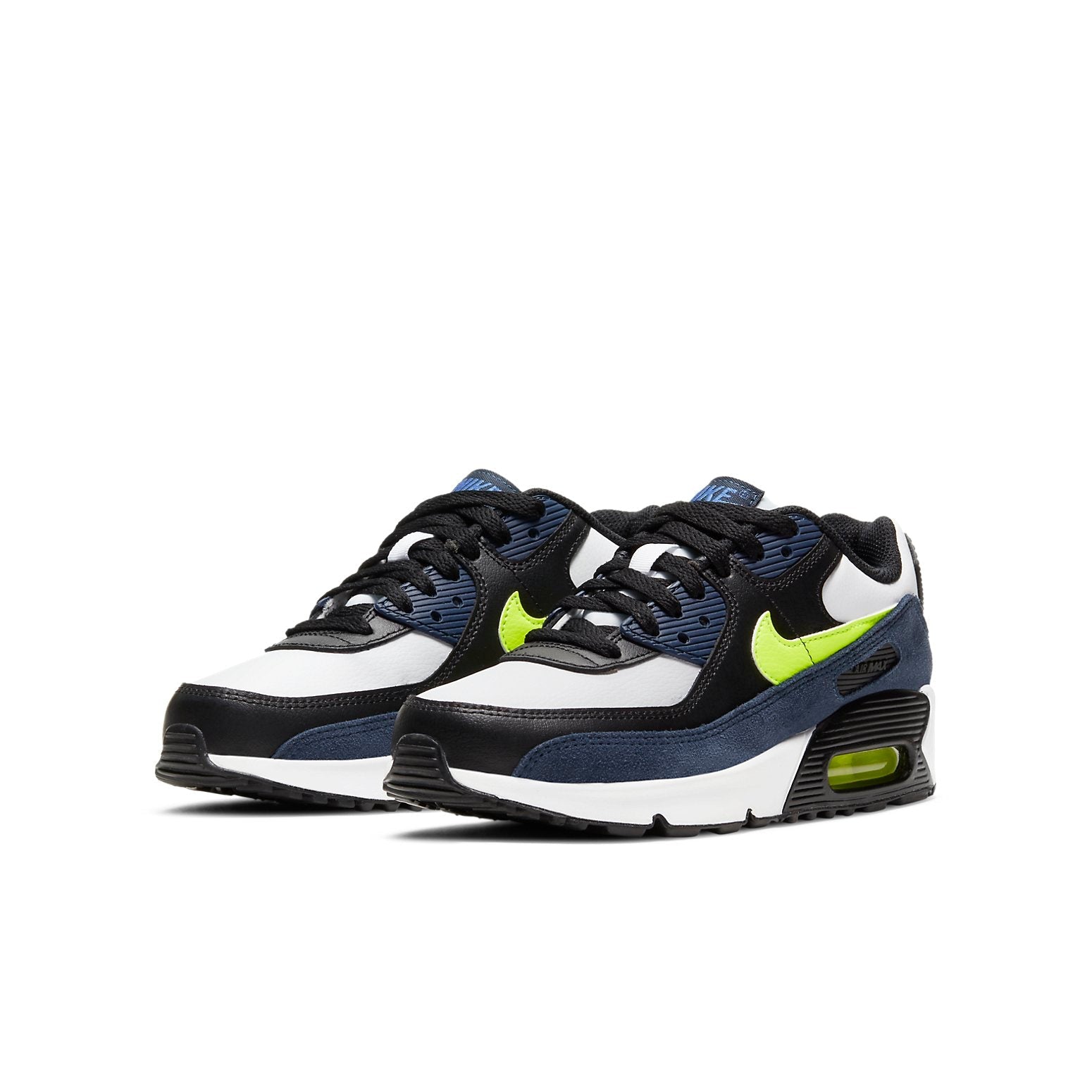 (GS) Nike Air Max 90 Leather 'Midnight Navy Volt' CD6864-401