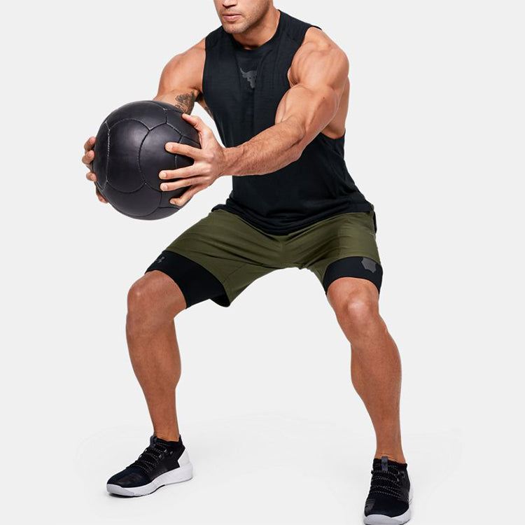 Under Armour Project Rock Unstoppable Shorts 'Olive Green' 1359119-315