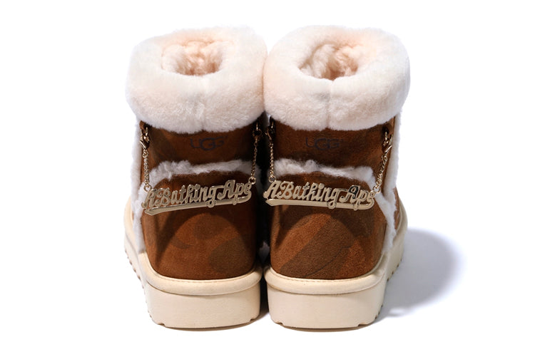 UGG X Bape classic mini Fleece Lined Brown 1104639