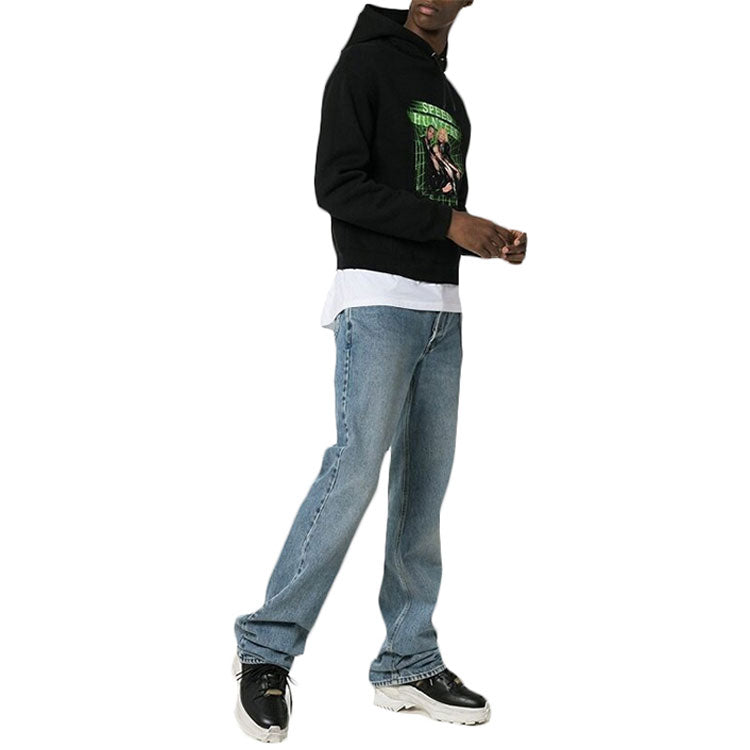 Men's Balenciaga Black Printing Long Sleeves Black 556136TDV151000