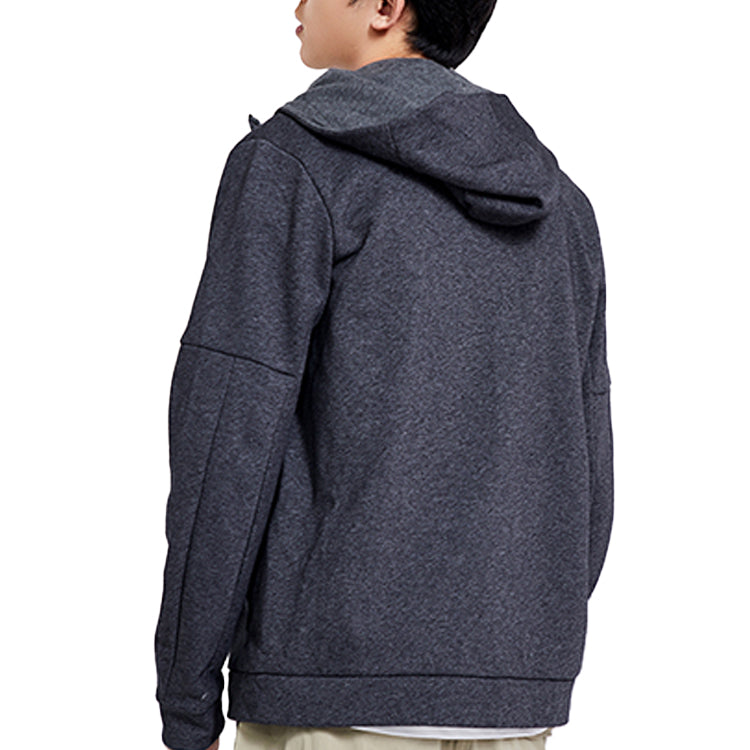Li-Ning Logo Cardigan Jacket 'Dark Grey' AWDQ063-2