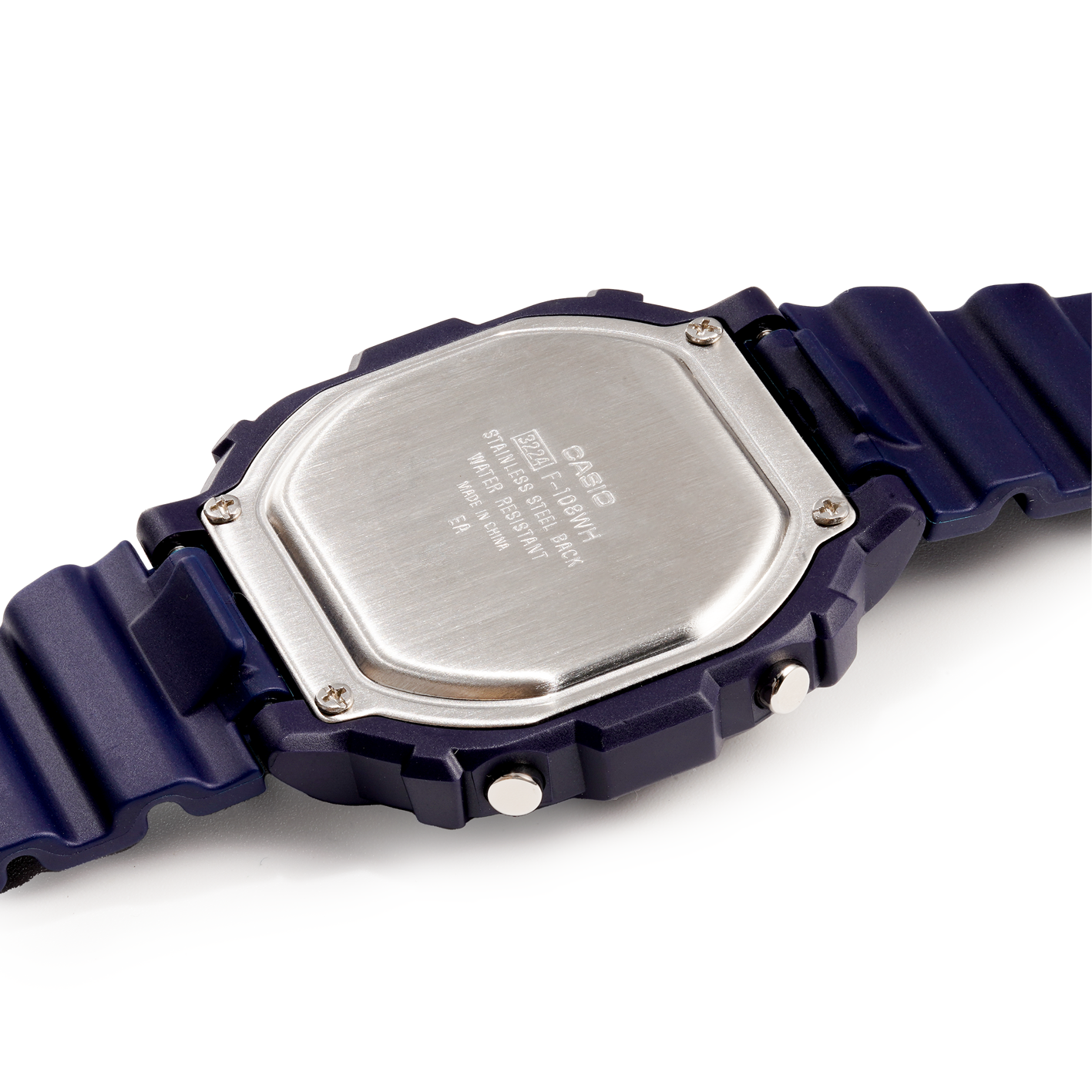 CASIO Waterproof Sports Unisex Mens Blue Digital F-108WH-2A2EF
