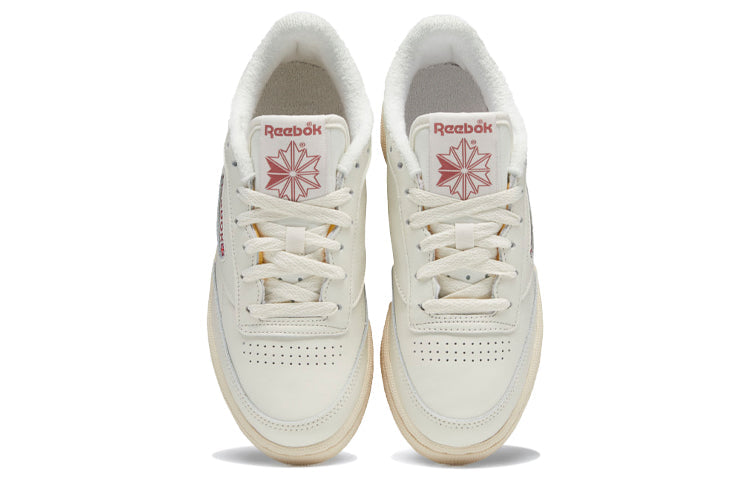 (WMNS) Reebok Club C 85 Sneakers White/Deep-Wine Q46211