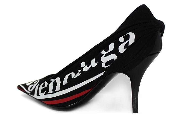 (WMNS) Balenciaga Campaign Logo Pumps 'Black' 495777W06001091