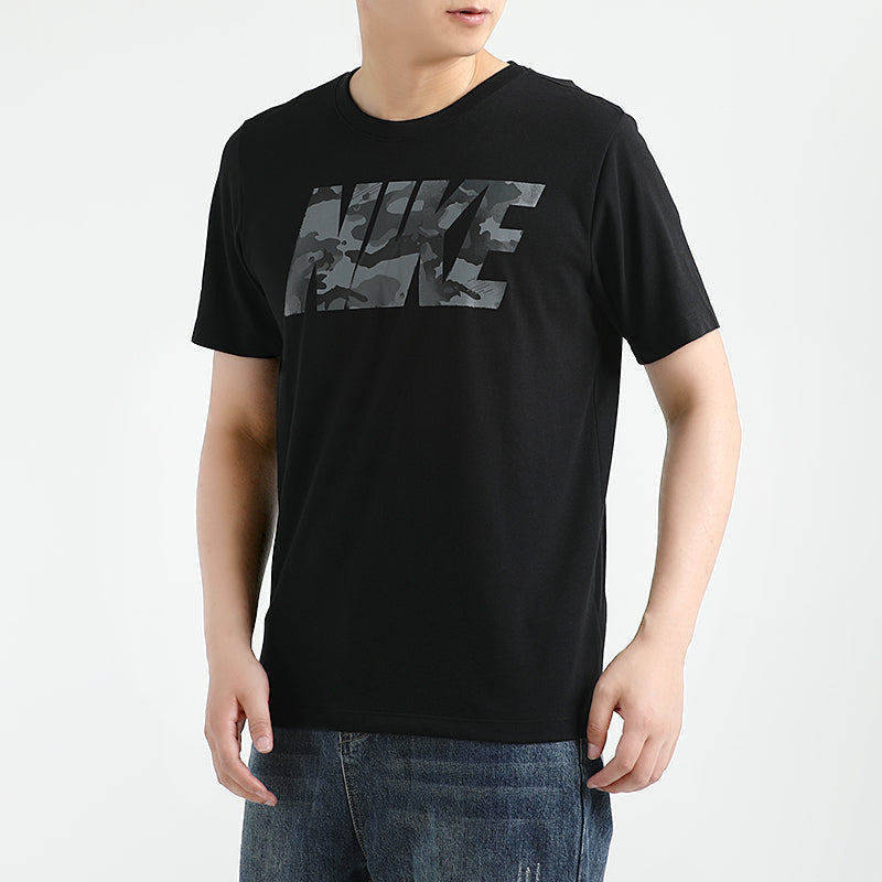 Nike Casual Sports Round Neck Running Short Sleeve Black CU8522-010