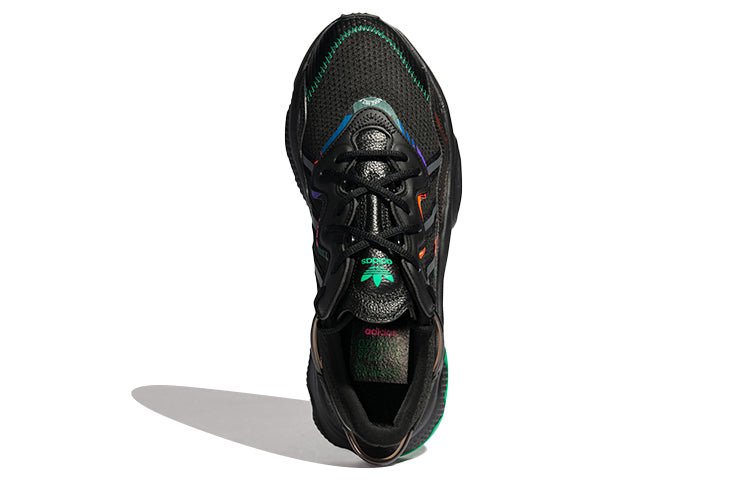 adidas Originals Ozweego Casual Shoes 'Black Green Multi-Color' GX2715