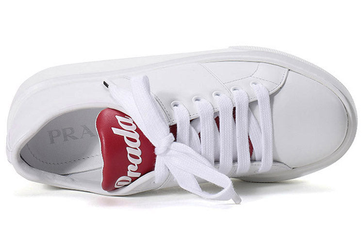 (WMNS) PRADA Leather Platform Sneakers 'White with Red Tongue' 1E368L_3KWG_F0970_F_045