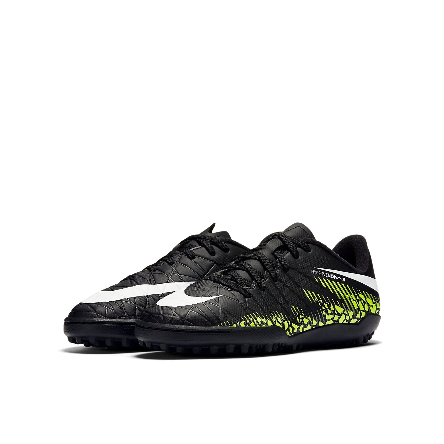(GS) Nike HyperVenomX Phelon II TF 'Black Yellow White' 749922-017