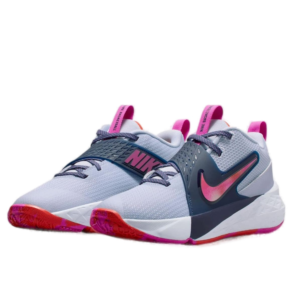 (GS) Nike Team Hustle D12 'Ghost Fire Pink' HF6279-005