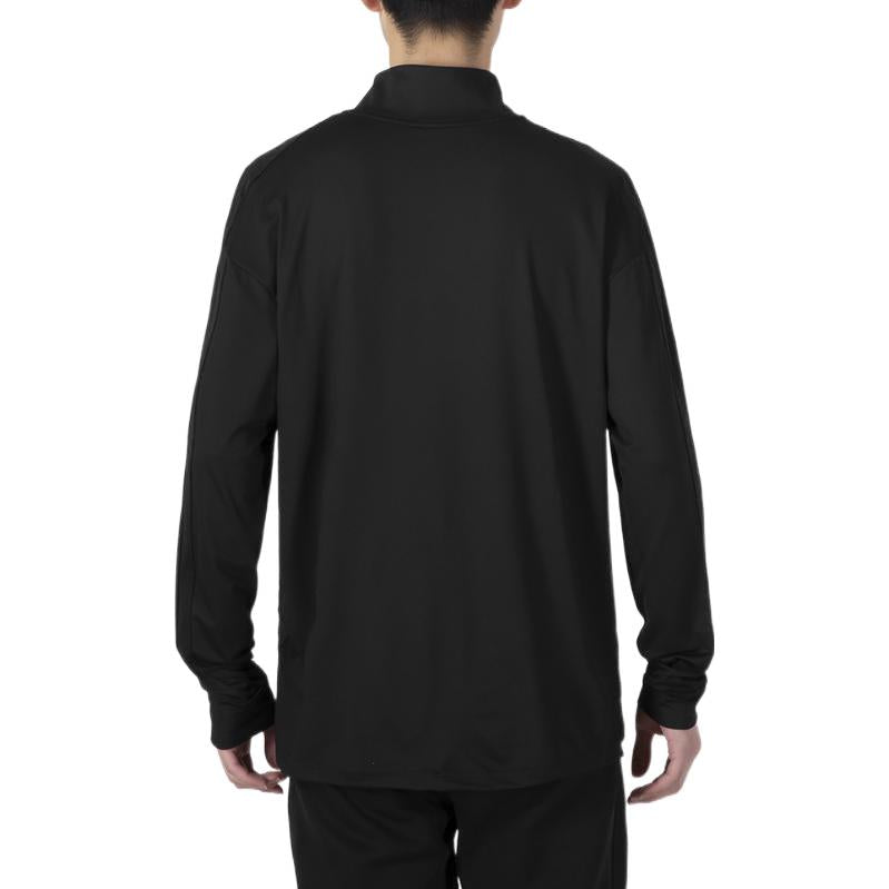 Men's Nike Training Sports Half Zipper Long Sleeves Black T-Shirt DM5504-010