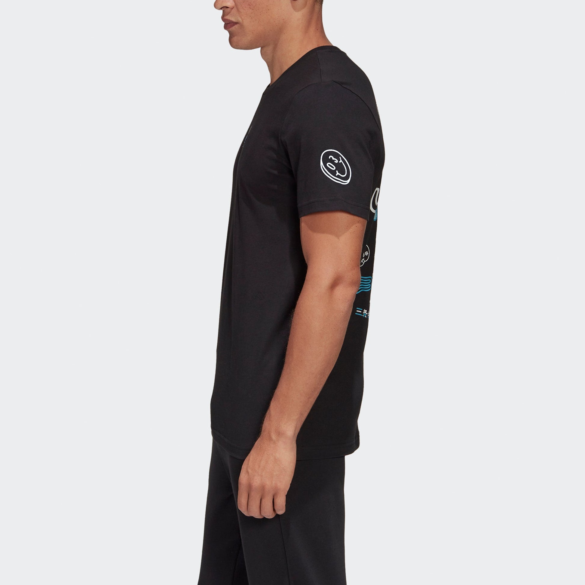 adidas Doodle 360 Letter Printing Causual Sports Male Black FR5534