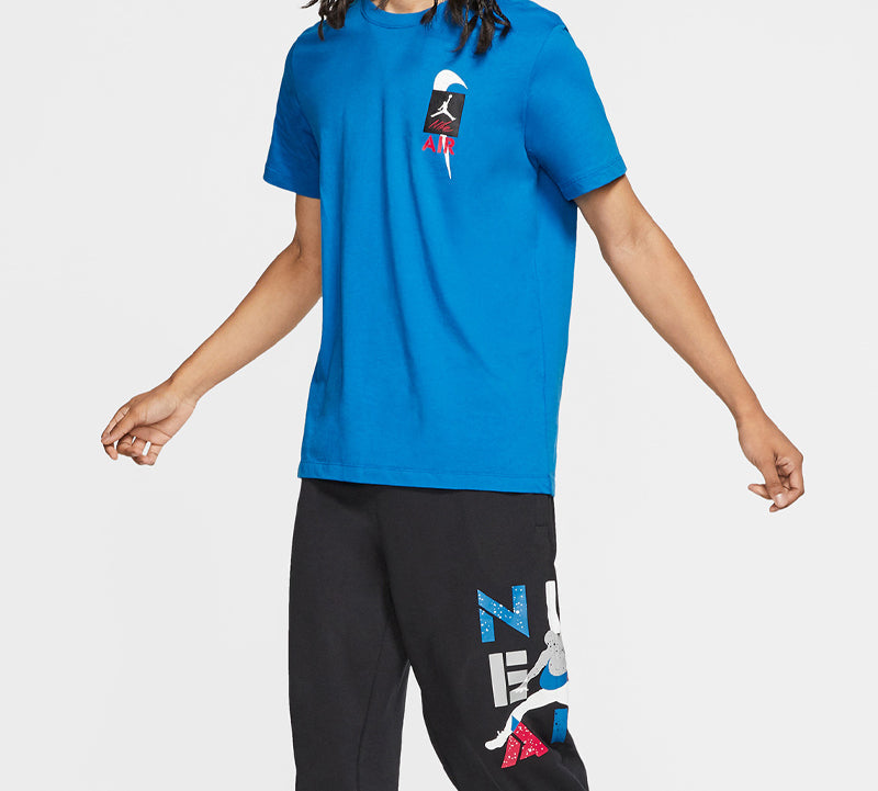 Air Jordan 4 Legacy Printing Pattern T-Shirt 'Blue' CQ8298-460