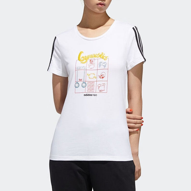 (WMNS) adidas Neo PNDA T-Shirts 'White' GK1568