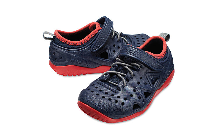 (GS) Crocs Swiftwater Play Shoes 'Navy Red' 204989-410