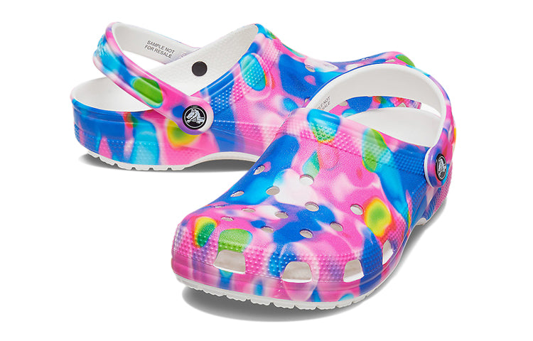 Crocs Classic Beach Sandals Unisex Blue Pink 207556-102