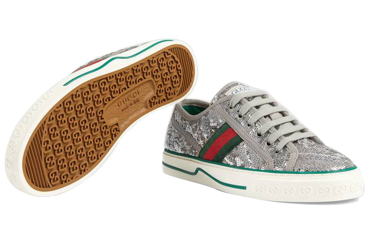 (WMNS) Gucci Tennis 1977 'Sequin - Silver' 646438-2MO10-8161