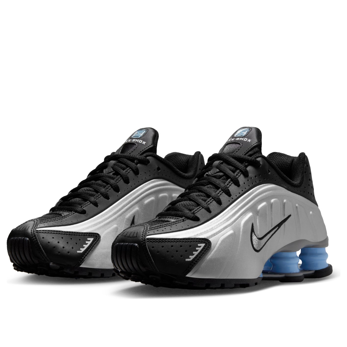 (GS) Nike Shox R4 'Metallic Silver Black Psychic Blue' CW2626-004