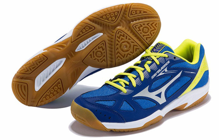 Male Mizuno Sky Blaster Badminton shoes 'Blue Yellow' 71GA194503