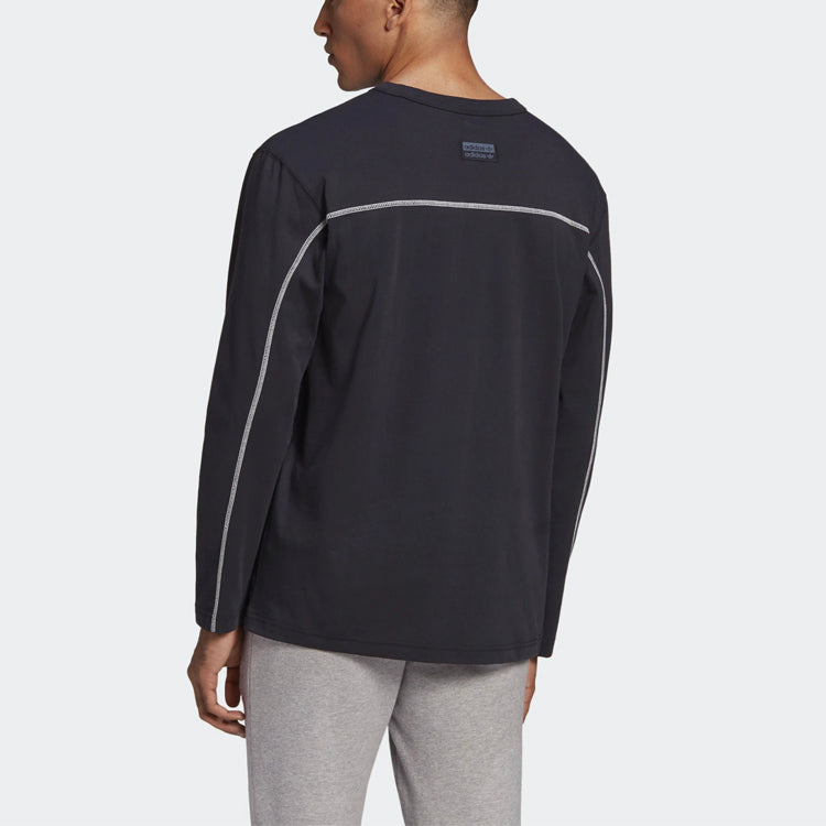 adidas originals Casual Round Neck Pullover Long Sleeves Sports Black GD9296