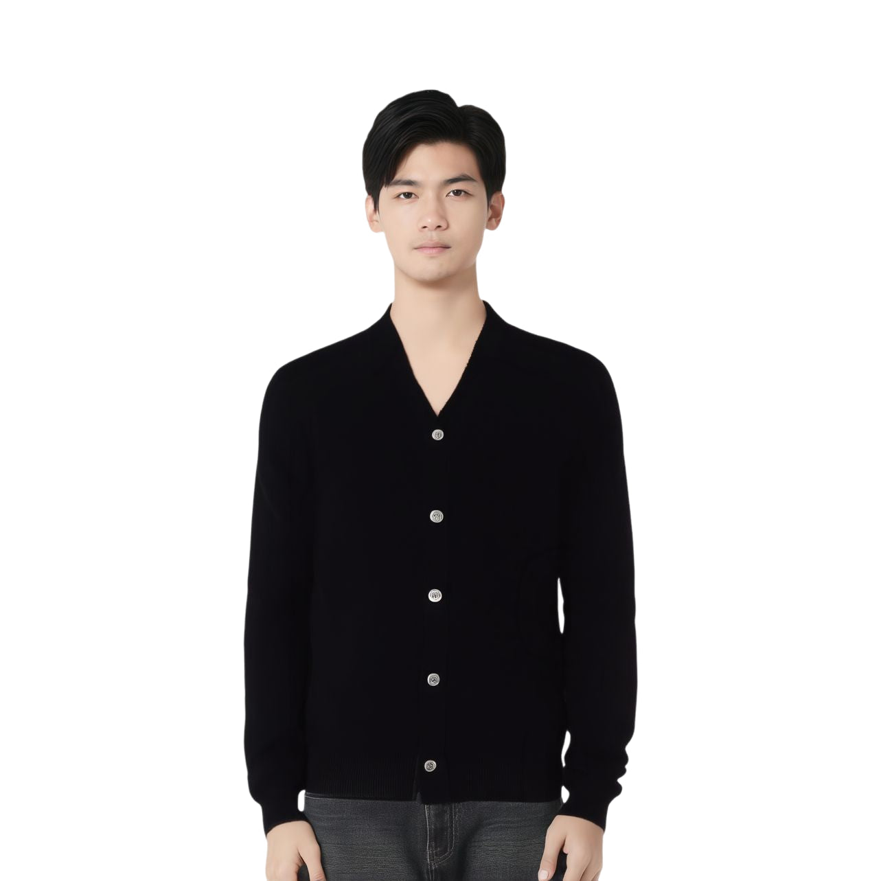 COMME des GARCONS PLAY FW25 x Invader Double Pixel Heart Cardigan 'Navy' AZ-N088-051-2