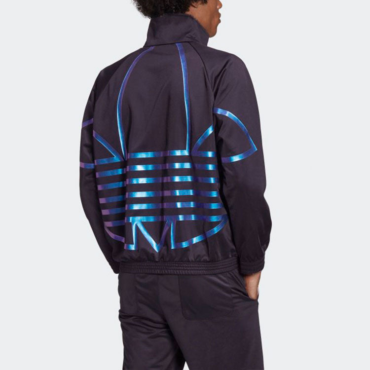 adidas originals Zeno Track Jacket Back Logo Printing Black FS7333