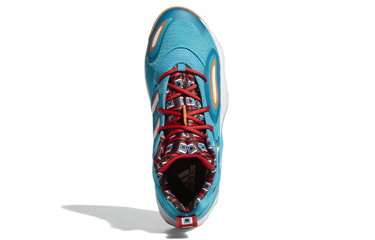 adidas Exhibit A Wear-Resistant Non-Slip Basketball Shoes Cyan H69015