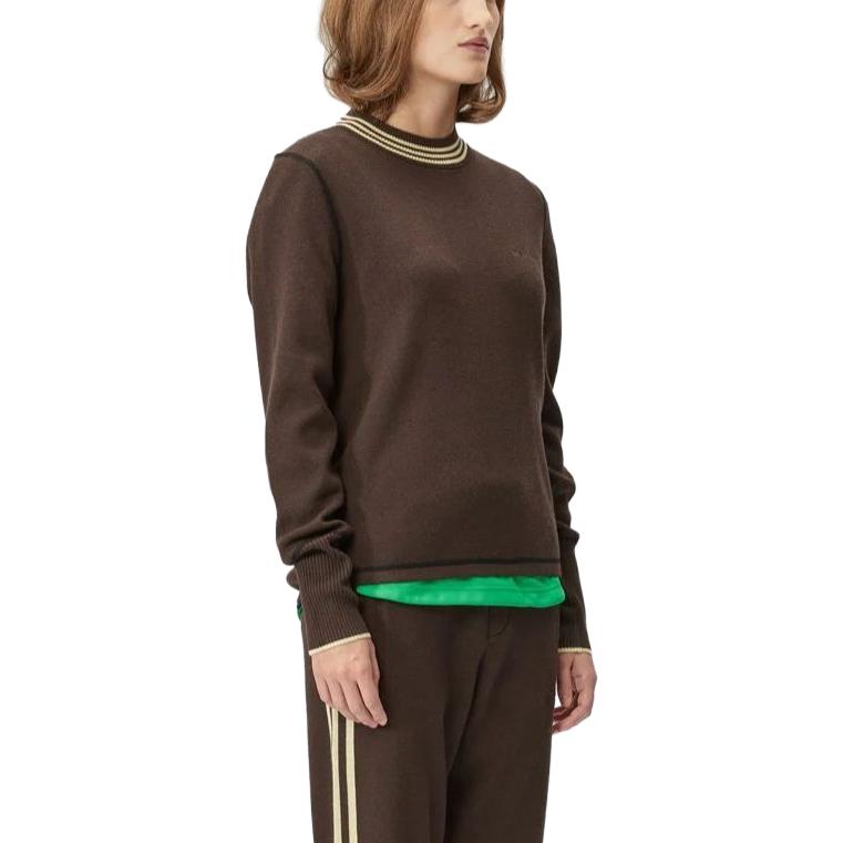 adidas x Wales Bonner Long-Sleeve Knit Sweater 'Dark Brown' IN5953