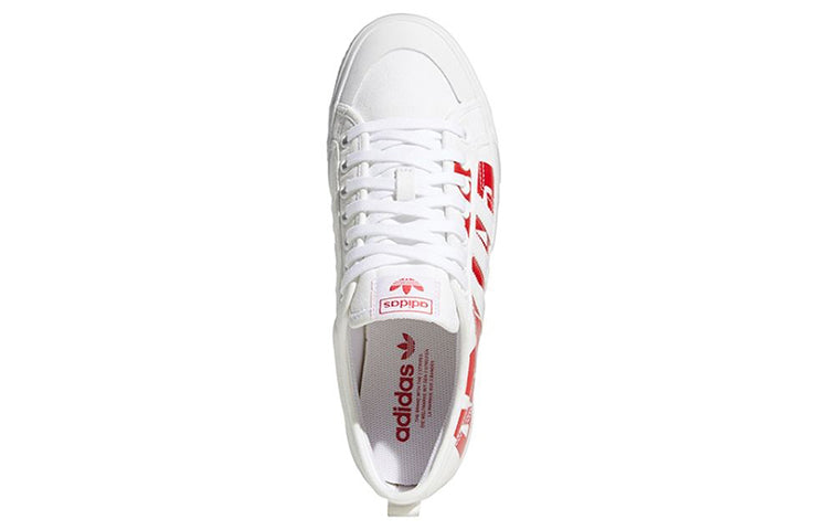 (WMNS) adidas Nizza Trefoil 'White Red' FX8345