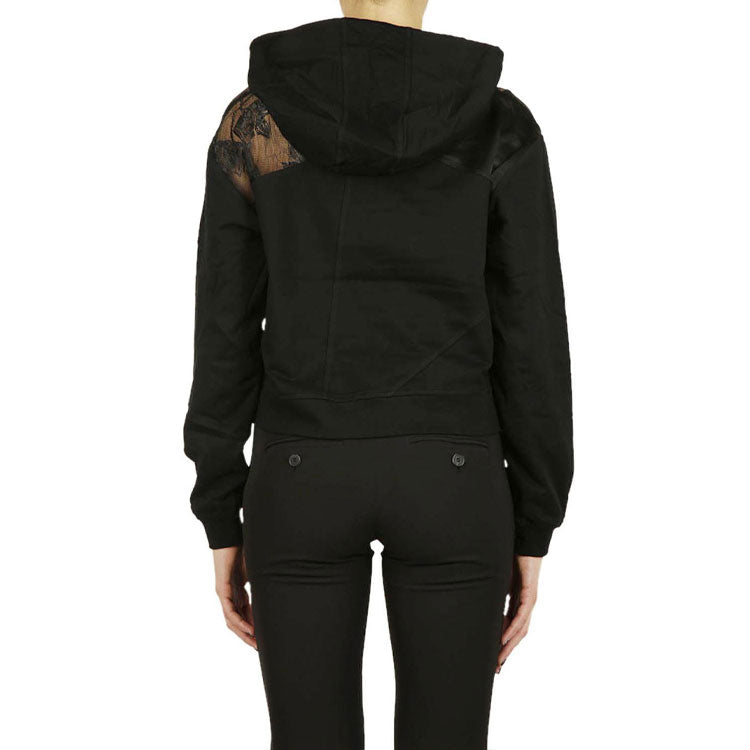 (WMNS) Alexander McQueen Printing Casual Hoodie Black 496334-RKC08-1000