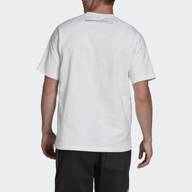 adidas Classic logo Printing Short Sleeve White FL3886