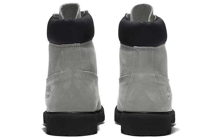 Timberland Premium 6 Inch Boots 'Grey Nubuck with Red' A5S6ZD52