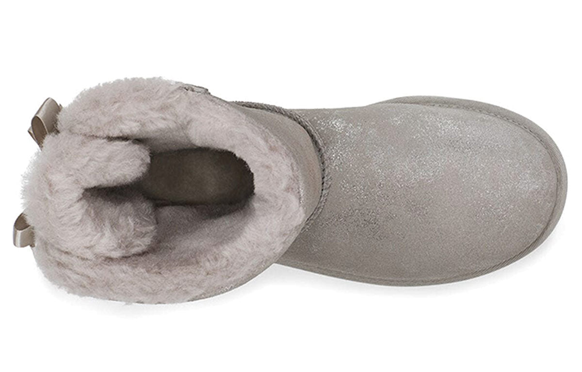 (WMNS) UGG Bailey Bow II Snow Boots Gray 1112532-GOA