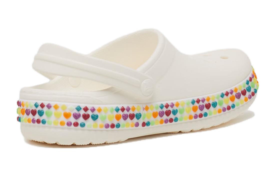 (GS) Crocs Crocband Gem Band Clogs 'White Multi' 207605-100