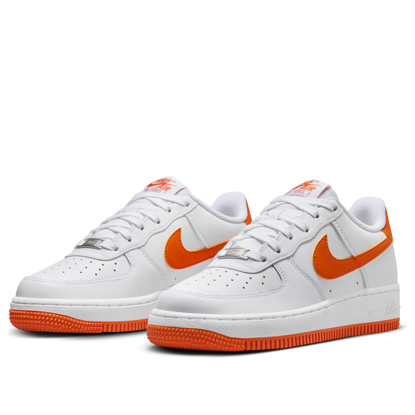 (GS) Nike Air Force 1 'White Safety Orange' FV5948-113
