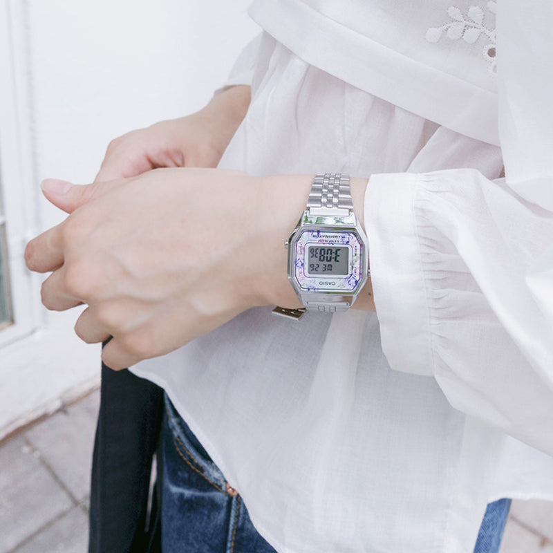 CASIO Waterproof Unisex Silver Digital LA680WA-2C