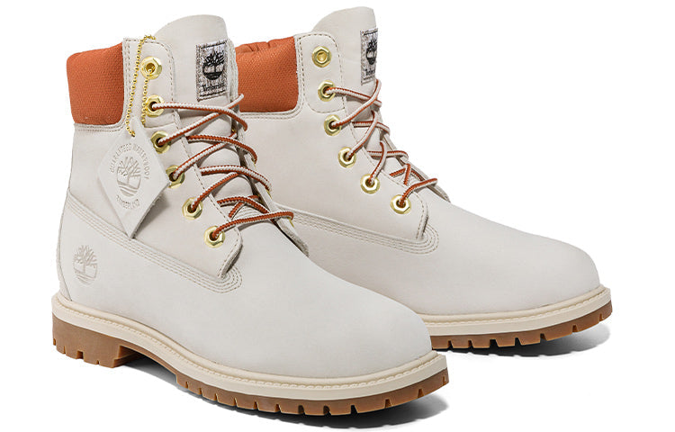 (WMNS) Timberland Heritage 6 Inch Waterproof Boots 'White Nubuck' A5RVCW