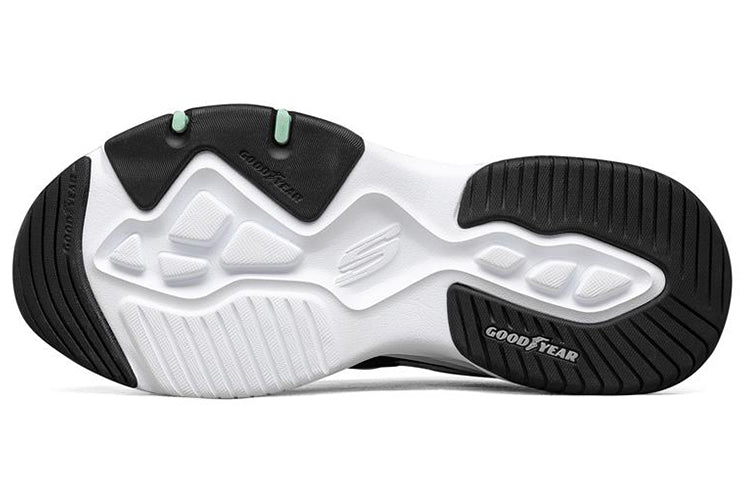 Skechers D'Lites 4.0 low running Shoes Black/White/Green 894006-WBK