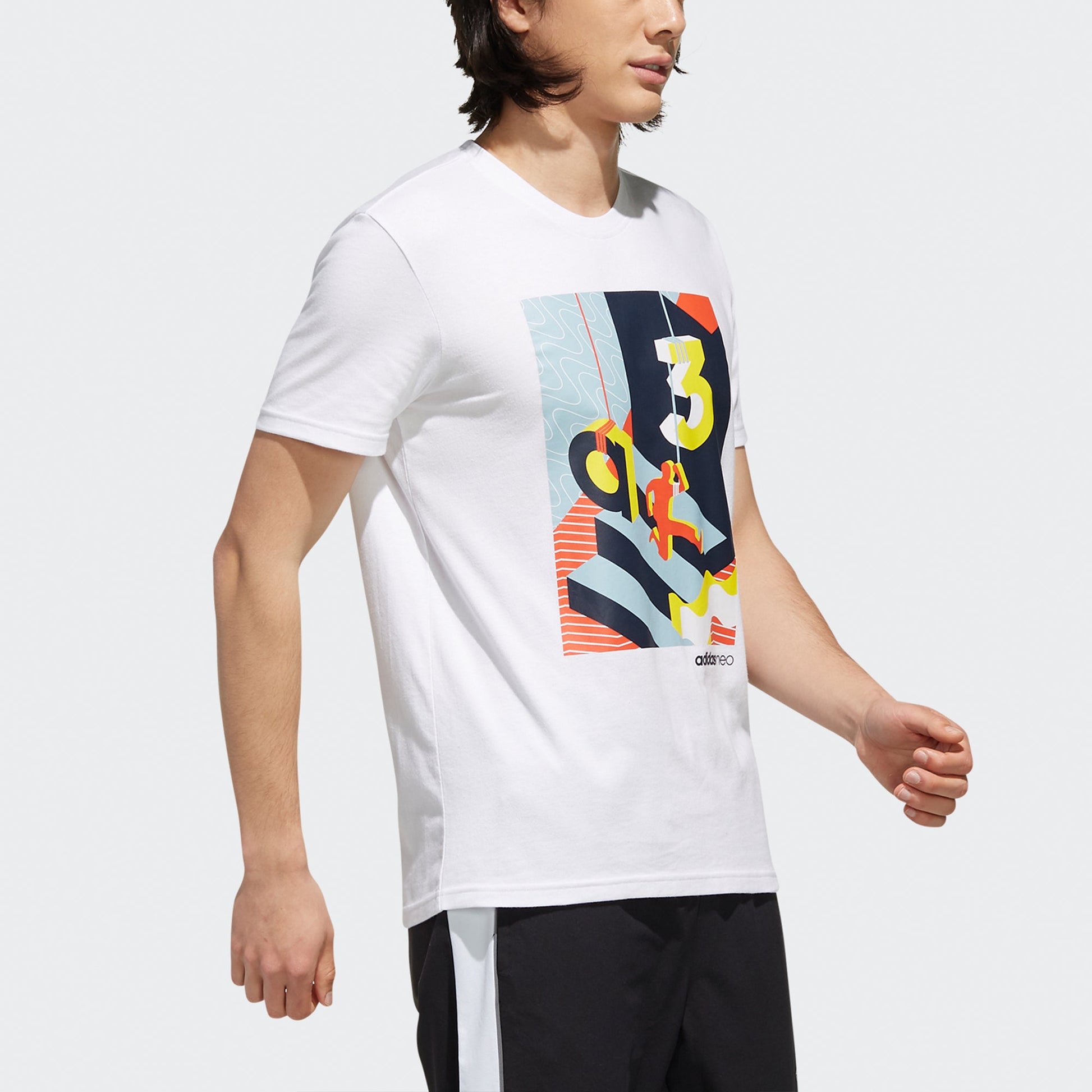 adidas neo CS RIS T-Shirt 'White Shoyel' EJ7063