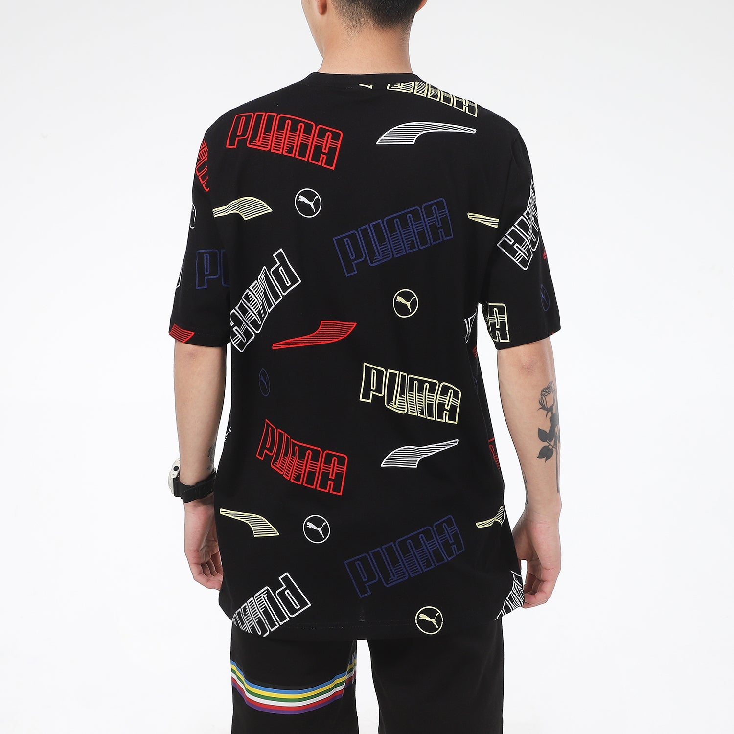 PUMA Solid Regular Fit T-Shirt 'Black' 532706-01