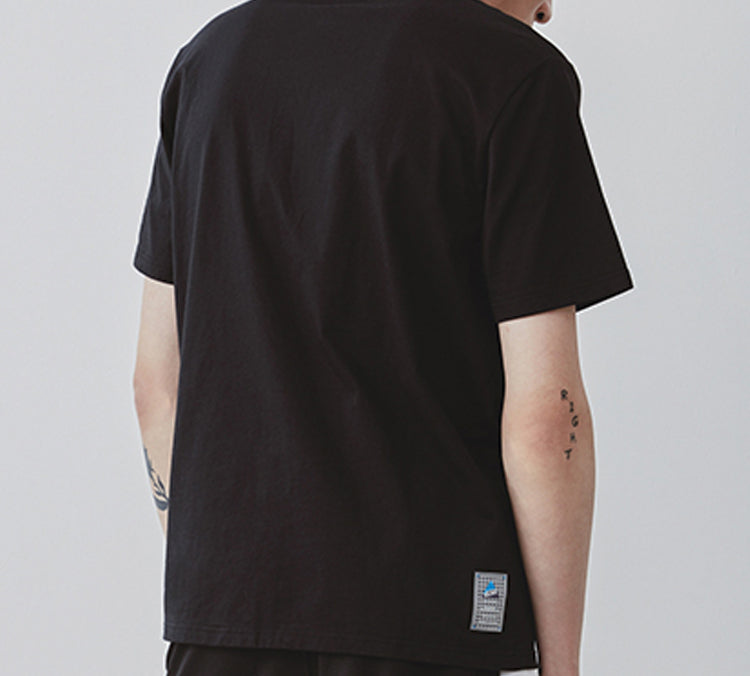 Vans Alphabet Printing Athleisure Casual Sports Short Sleeve Couple Style Black VN0A4P4OBLK