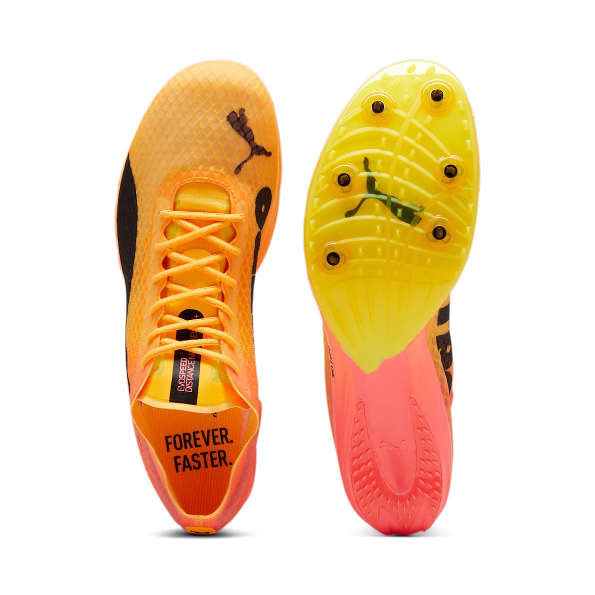 PUMA EvoSPEED Distance NITRO Elite+ 4 Cleats 'Orange Black' 380000-01