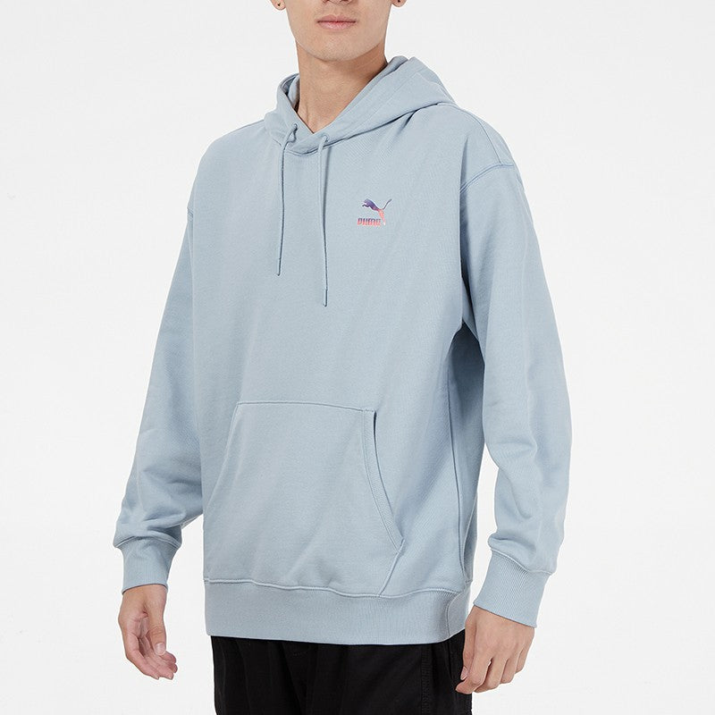 PUMA Logo Hoodie 'Light Blue' 534443-61