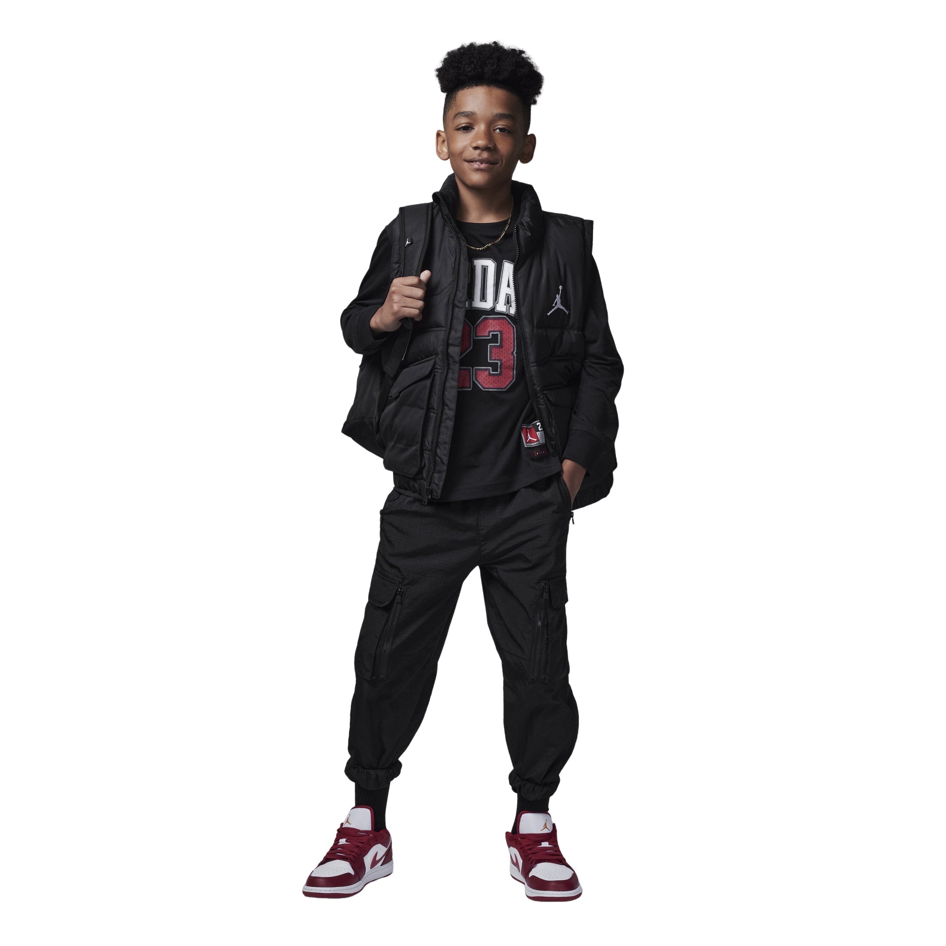 (PS) Air Jordan Junior Practice Flight Long Sleeve T-Shirt 'Black' FV2490-010